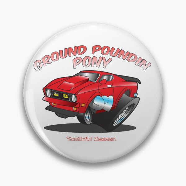 Item preview, Ford Mustang Ground Poundin Pony Cartoon Car Toon designed and sold by DrivenBrand.