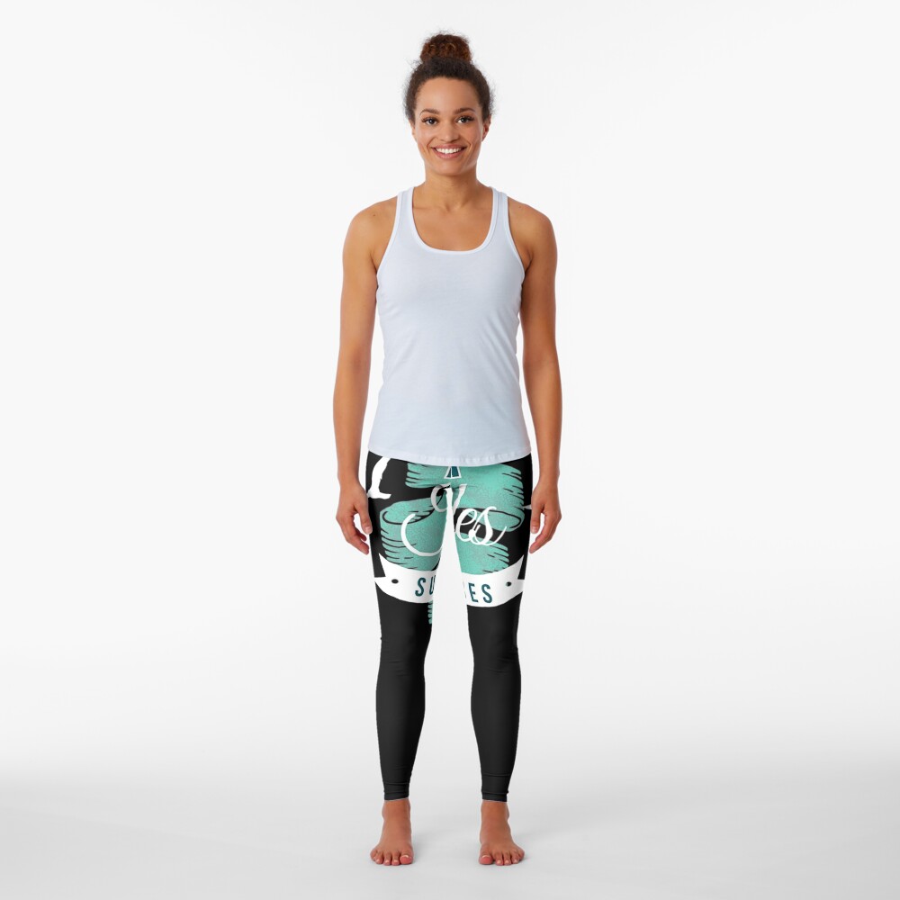 High Tides Summer Vibes Beach Vacation Graphic  Leggings