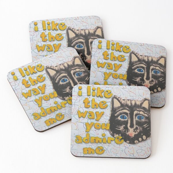 Item preview, Folk Cat Admire Me designed and sold by prunellaparsnip.