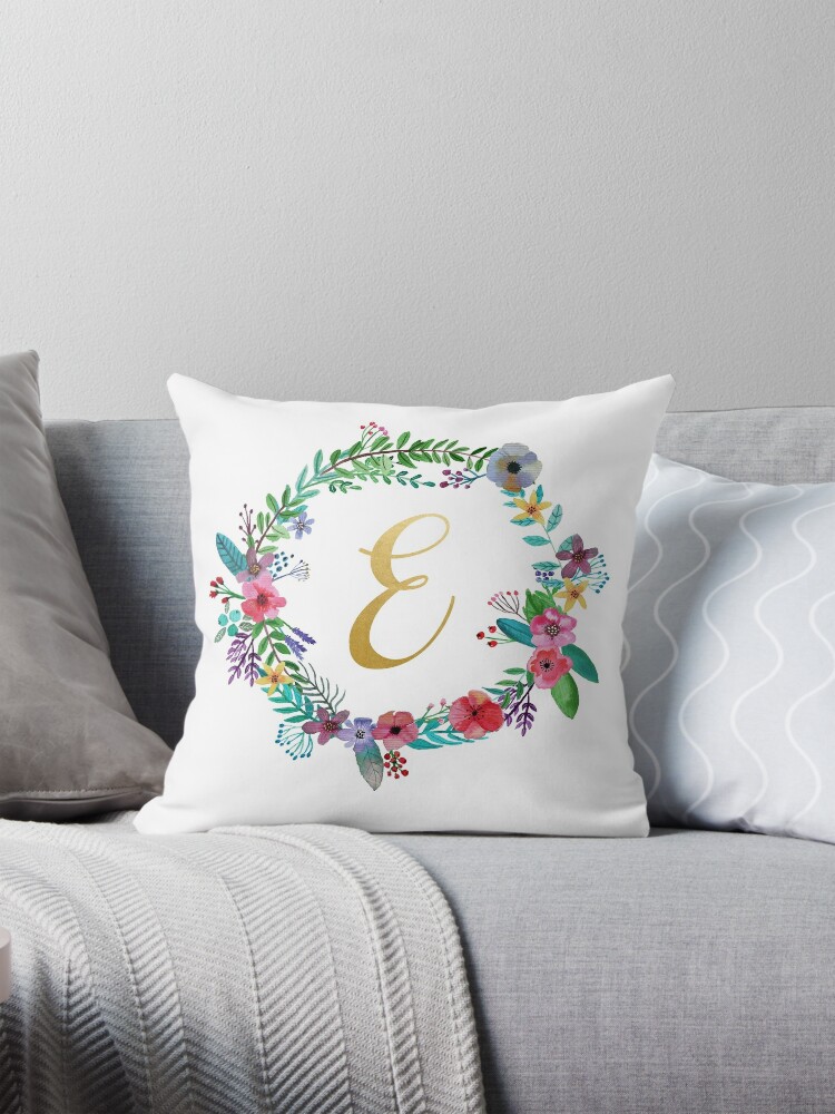 "Floral Initial Wreath Monogram E" Sticker For Sale By Laurajoy16 ...