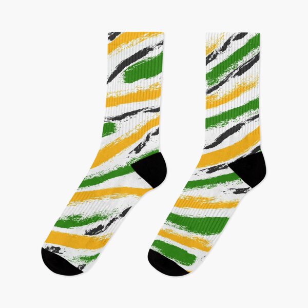 Aperçu de l'œuvre Motif de coups de pinceau jaune noir et vert créée et vendue par FranzNCandy.