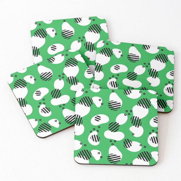 Item preview, Green abstract shape pattern designed and sold by Nikamii.