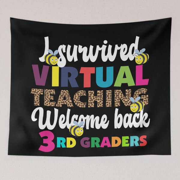 Item preview,  I survived virtual teaching-back to school 3rd graders Tshirt designed and sold by Adhiambo.