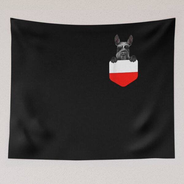 Item preview, Poland Flag Giant Schnauzer Dog In Pocket  designed and sold by sheilase.