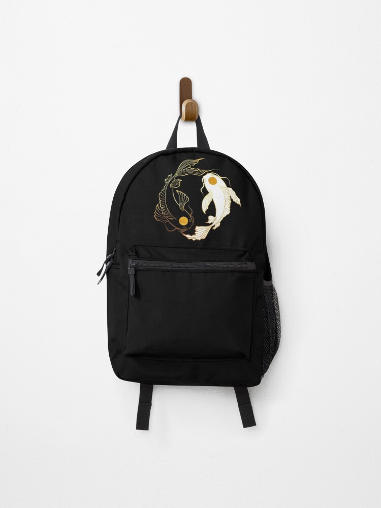 Black and White Gold Koi Fish | Backpack