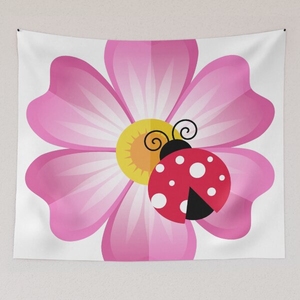 Item preview, A Ladybird greets her Floral Friend designed and sold by deepgoa.