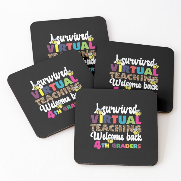 Item preview, I survived virtual teaching-back to school 4th graders Tshirt designed and sold by Adhiambo.