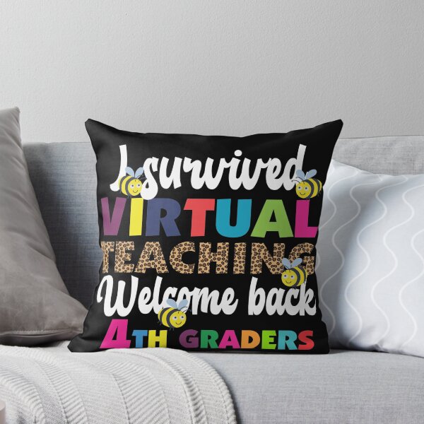Item preview, I survived virtual teaching-back to school 4th graders Tshirt designed and sold by Adhiambo.