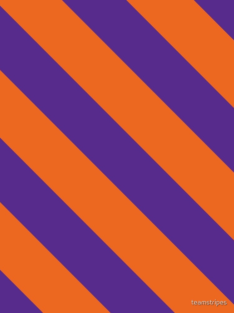 "Clemson South Carolina Purple & Orange Team Color Stripes" ALine