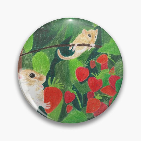 Item preview, Dormice eating strawberries designed and sold by EleonorArte.