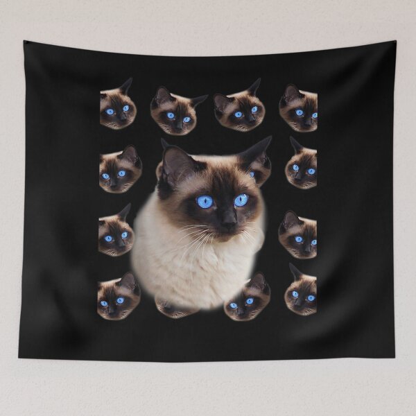 Item preview, Funny Cute Siamese Cat Face Head Pattern  designed and sold by sheilase.