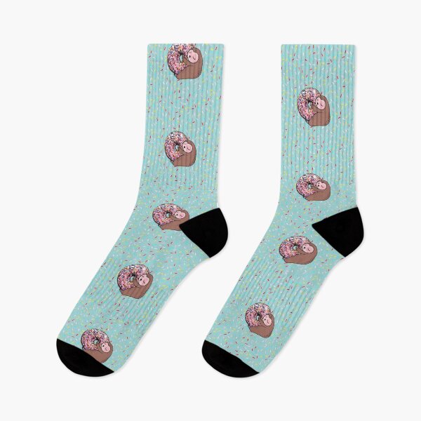 Item preview, Sloth sweet dream and pink donut, cute cool, funny animals designed and sold by Collagedream.
