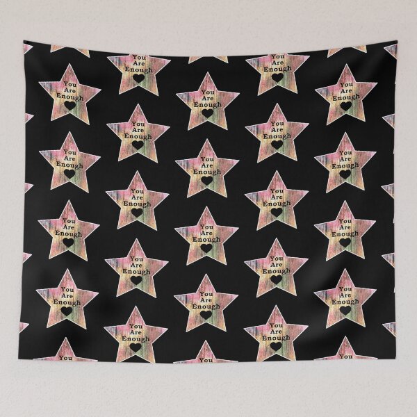 Item preview, You Are Enough | Positive Affirmation Colorful Star with Heart designed and sold by kmcs.