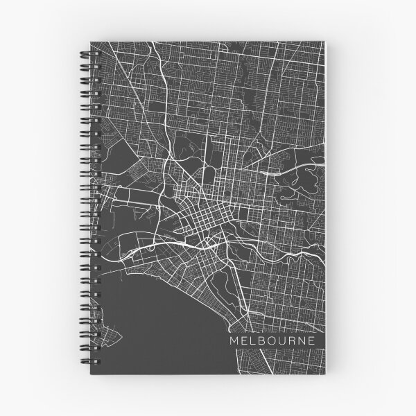 Item preview, Melbourne Map, Australia - Gray designed and sold by MainStreetMaps.