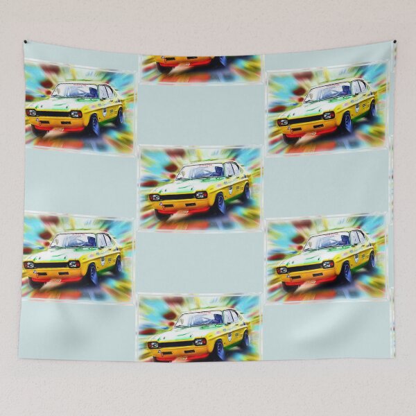 Item preview, Ford Capri Yellow Capri on the racetrack designed and sold by DrivenBrand.