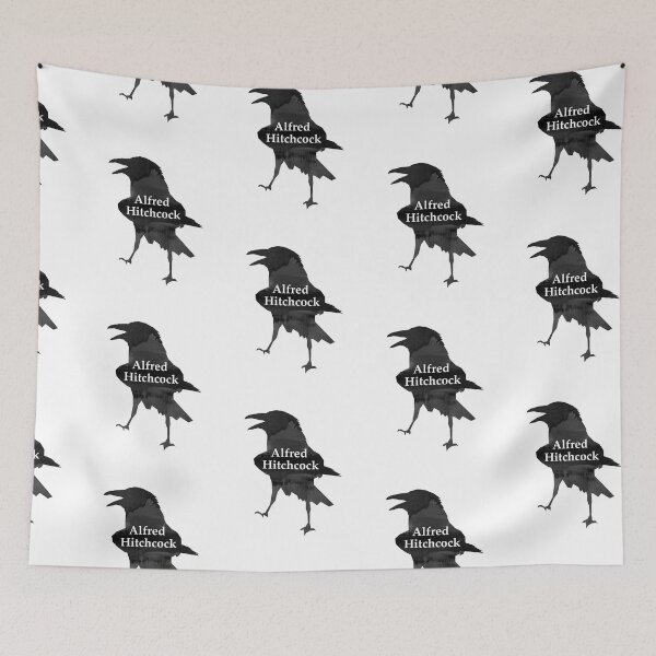 Item preview, Bird Artwork Rolled Ink Silhouette of Alfred Hitchcock designed and sold by art-fox.