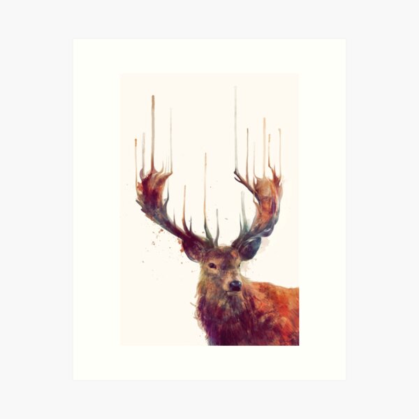 Buck Whitetail Deer Art Print