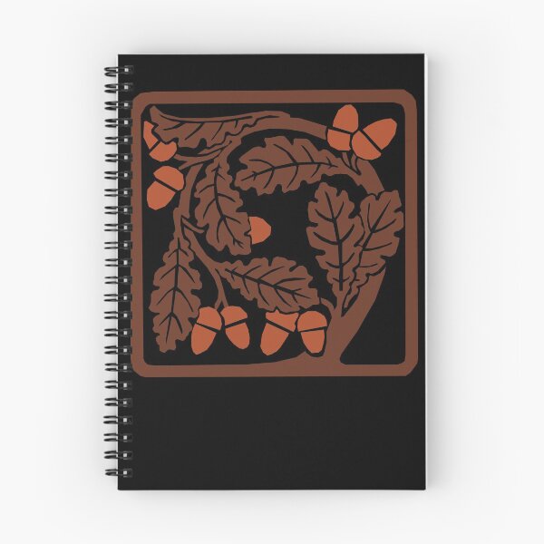 Item preview, Art Nouveau Acorns, Acorns and Leaf Pattern in Red and Brown designed and sold by Hether McCuistion.