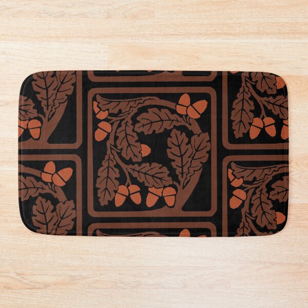 Item preview, Art Nouveau Acorns, Acorns and Leaf Pattern in Red and Brown designed and sold by Hether McCuistion.