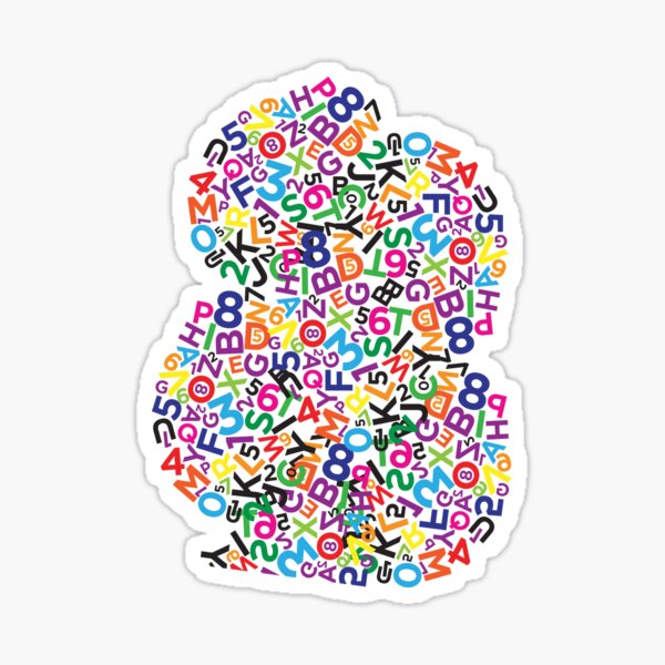 Letters and numbers Sticker