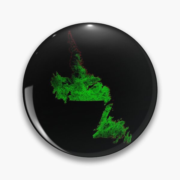 Item preview, Newfoundland and Labrador Forest Cover Map with Black Background designed and sold by GrasshopperGeo.