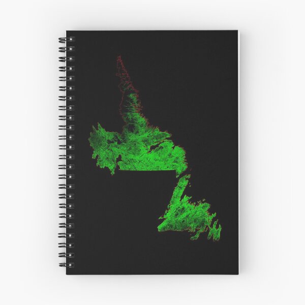 Item preview, Newfoundland and Labrador Forest Cover Map with Black Background designed and sold by GrasshopperGeo.