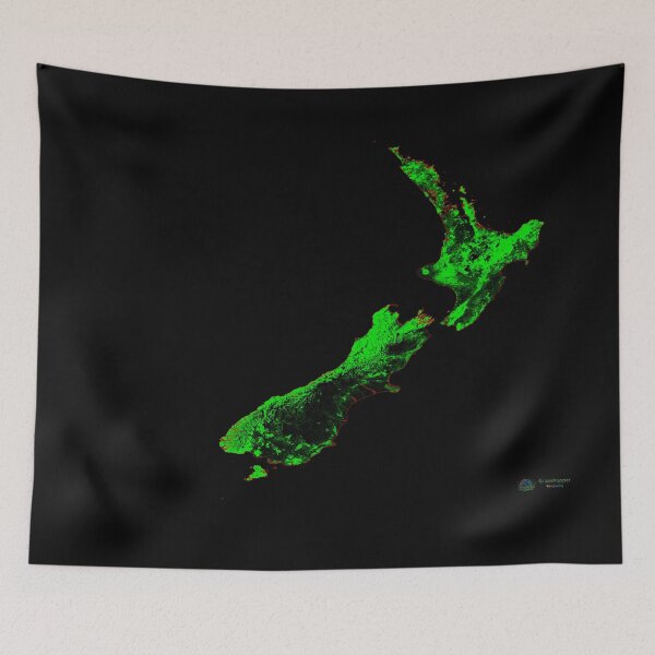 Item preview, Newfoundland and Labrador Forest Cover Map with Black Background designed and sold by GrasshopperGeo.