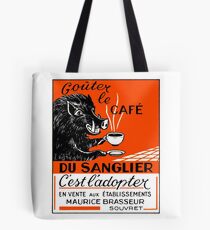 Antique Belgian Coffee Boar Advertising Poster Tote Bag