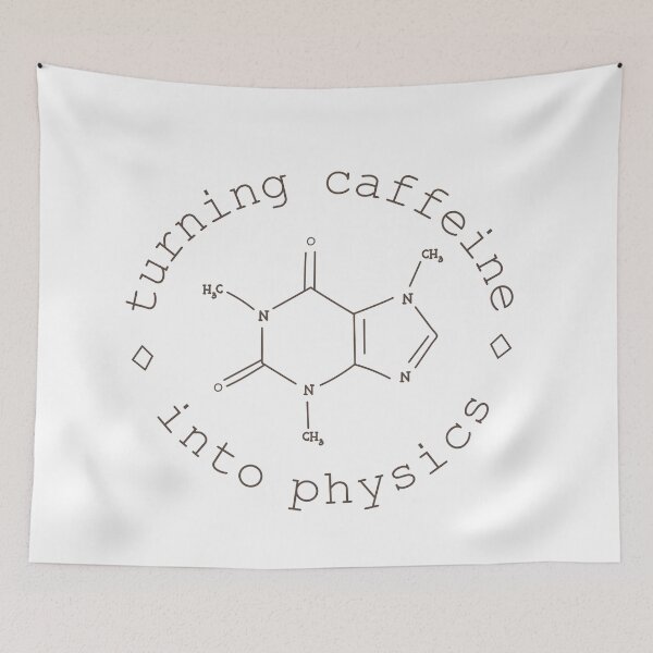 Item preview, Turning Caffeine into Physics hand drawn caffeine molecule designed and sold by plammi.