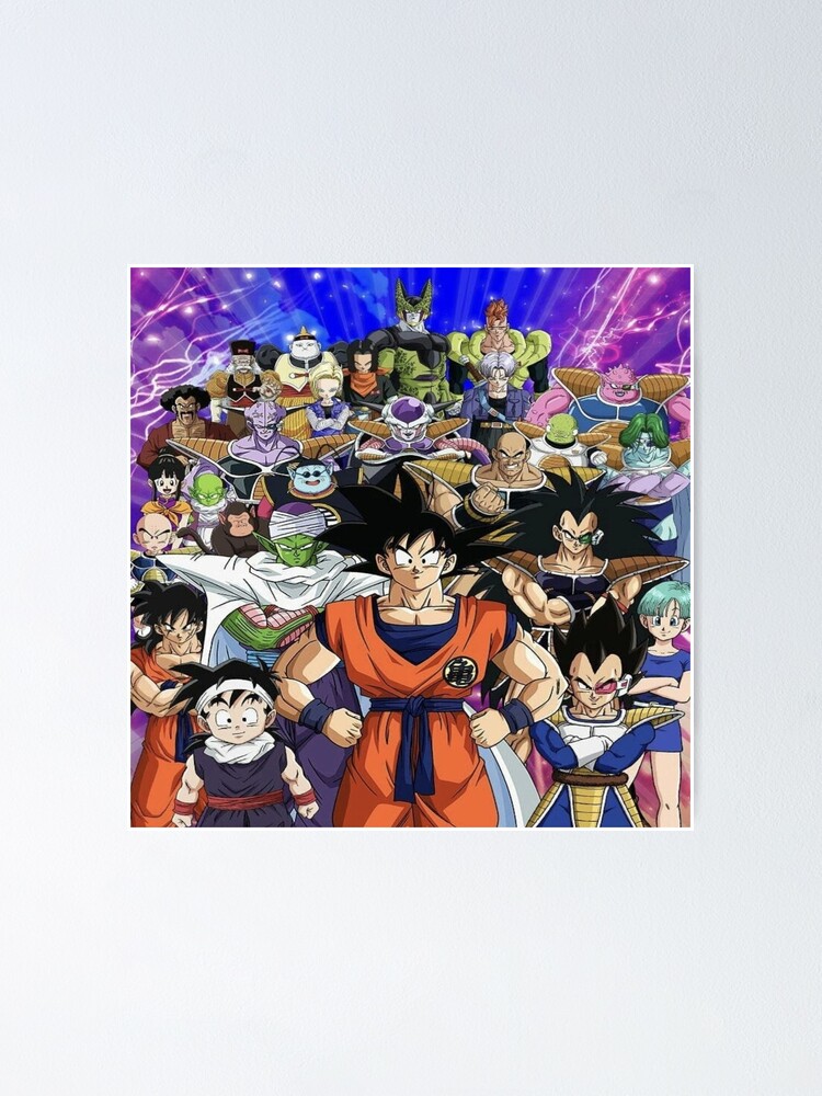 Dragon Ball z group Poster for Sale by StickersbyMaliy
