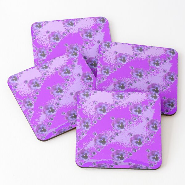 Item preview, ABSTRACT PURPLE PANSY FLOWERS GARDEN  PATTERNS ART designed and sold by sharlesart.