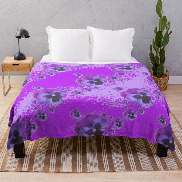Item preview, ABSTRACT PURPLE PANSY FLOWERS GARDEN PATTERNS ART designed and sold by sharlesart.