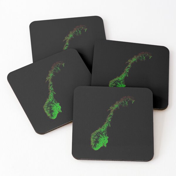 Item preview, Norway Forest Cover Map with Black Background designed and sold by GrasshopperGeo.