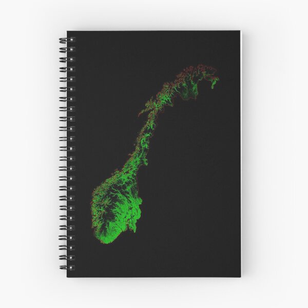Item preview, Norway Forest Cover Map with Black Background designed and sold by GrasshopperGeo.