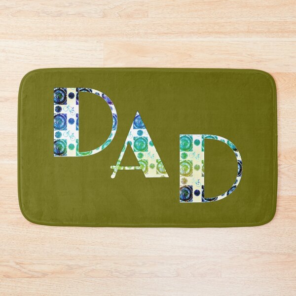 Item preview, DAD lettering - dad and his bike - pattern - rainbow designed and sold by kikidu21.