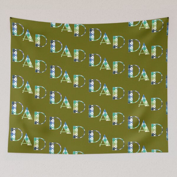 Item preview, DAD lettering - dad and his bike - pattern - rainbow designed and sold by kikidu21.