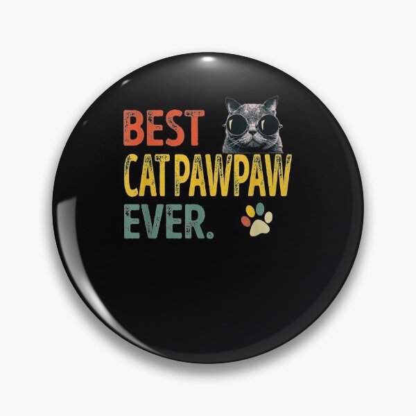 Item preview, Mens Vintage Best Cat Pawpaw Ever Retro Cat Daddy Father Gift  designed and sold by sheilase.