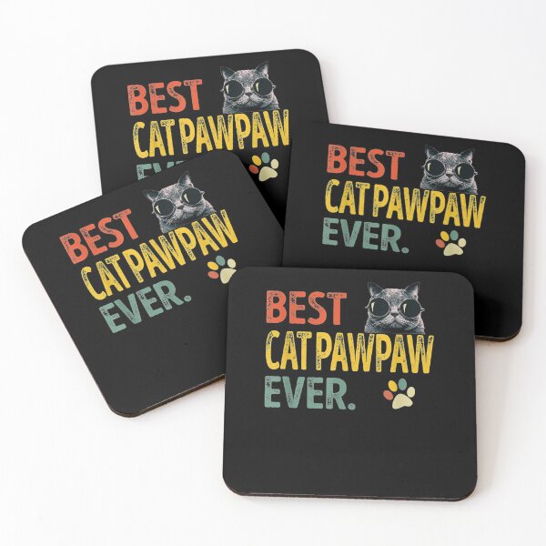 Item preview, Mens Vintage Best Cat Pawpaw Ever Retro Cat Daddy Father Gift  designed and sold by sheilase.