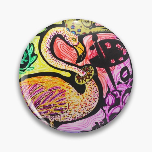Item preview, Rainbow Royal Flamingo Vibes designed and sold by MuralDreams.