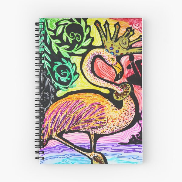 Item preview, Rainbow Royal Flamingo Vibes designed and sold by MuralDreams.