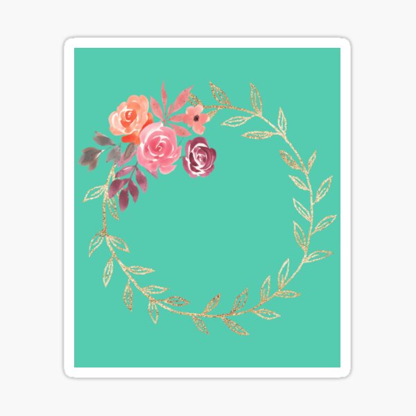 Floral Circle Sticker