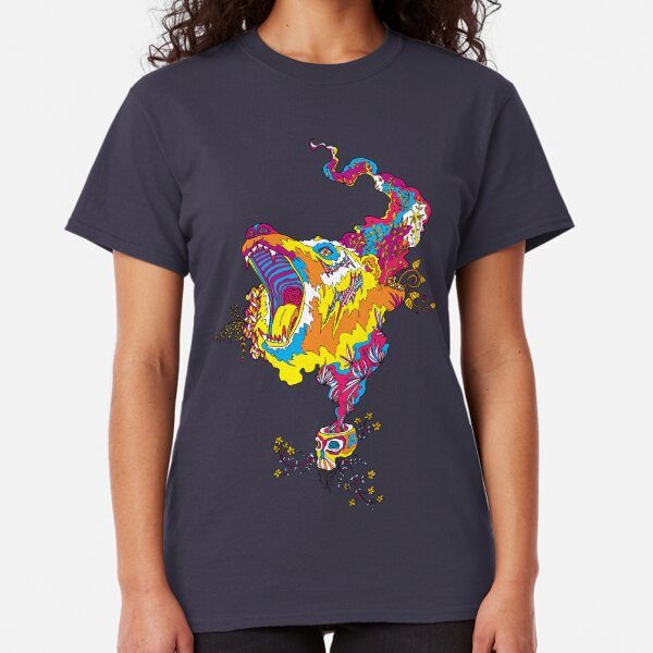 Psychedelic acid bear roar Classic T-Shirt
