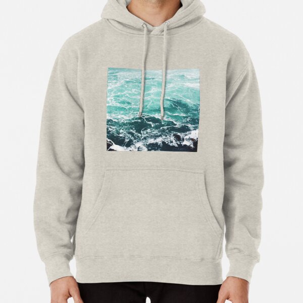 Blue Ocean Summer Beach Waves Pullover Hoodie