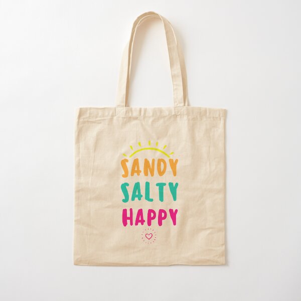 Salty Hair Sandy Toes Organic Cotton Tote Bag, Beach Quote, Beach Accessory, Surfer Present, Coastal Gift, Ocean Quote, Beach Design, Sup