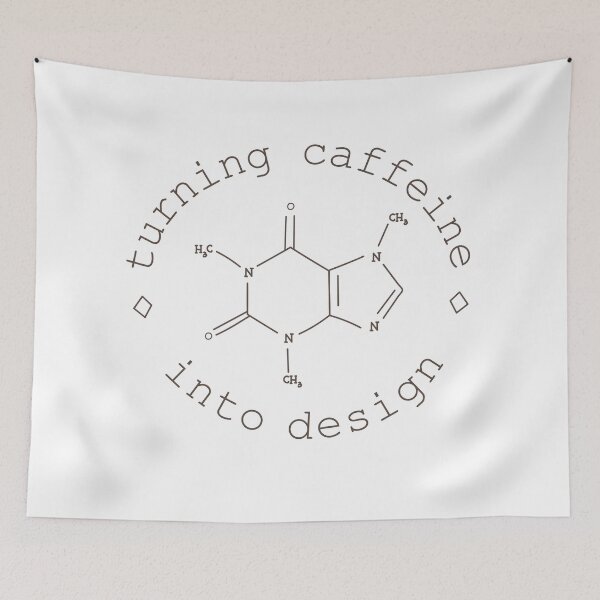 Item preview, Turning Caffeine into design hand drawn caffeine molecule designed and sold by plammi.