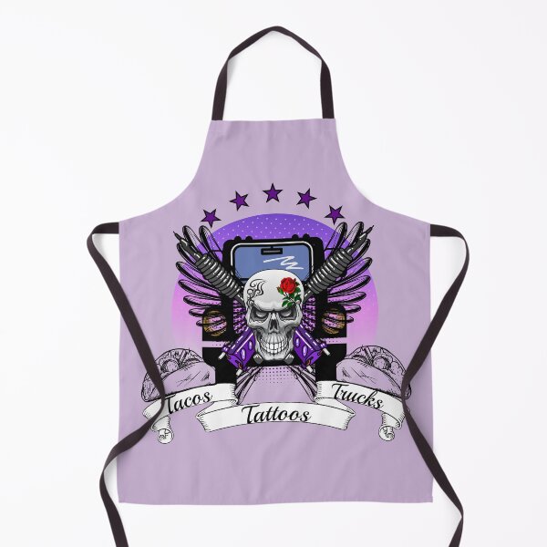 Item preview, Tacos Tattoos Trucks and Angel Skull designed and sold by Mary Maple.