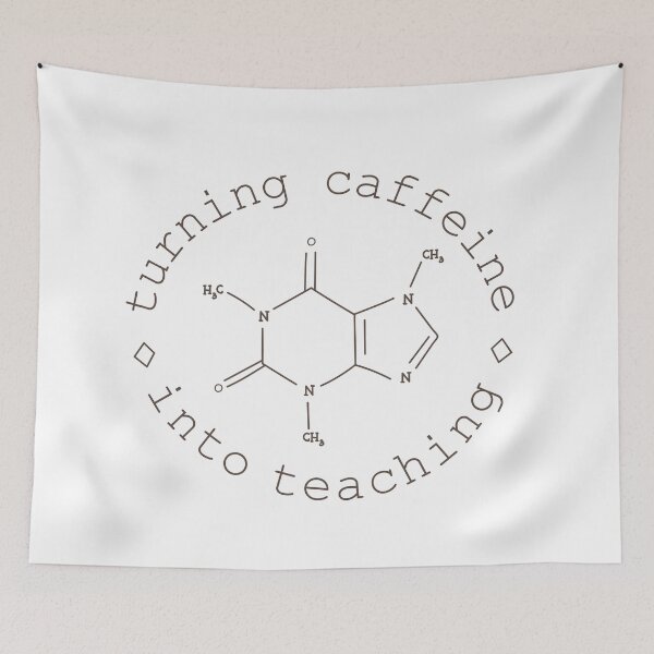 Item preview, Turning Caffeine into teaching hand drawn caffeine molecule designed and sold by plammi.