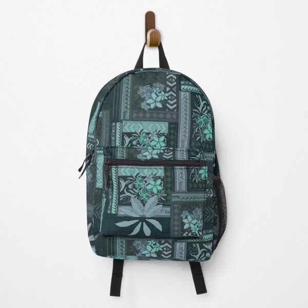 Artikelvorschau, Poly - Samoan Ocean Blue Tapa Artboard Distressed Patchwork entworfen und verkauft von sunnthreads.