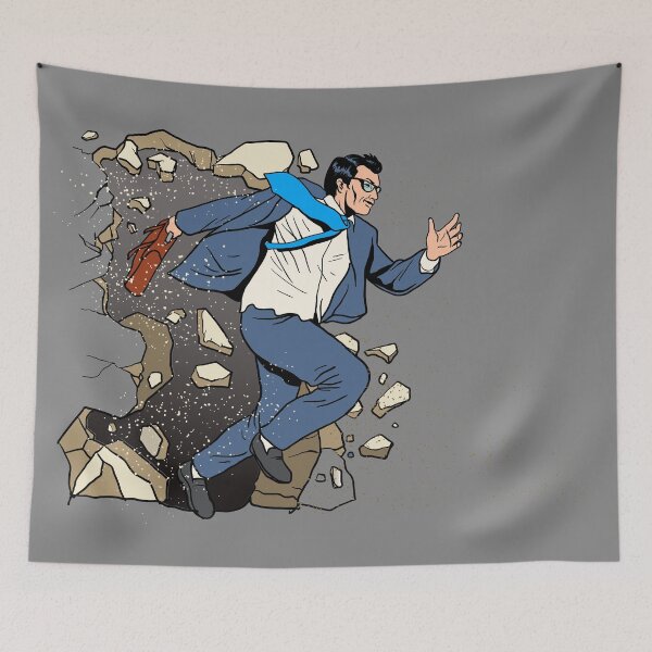 Item preview, Businessman breaking through designed and sold by Forever-Design.