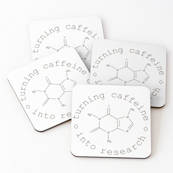 Item preview, Turning Caffeine into research hand drawn caffeine molecule designed and sold by plammi.